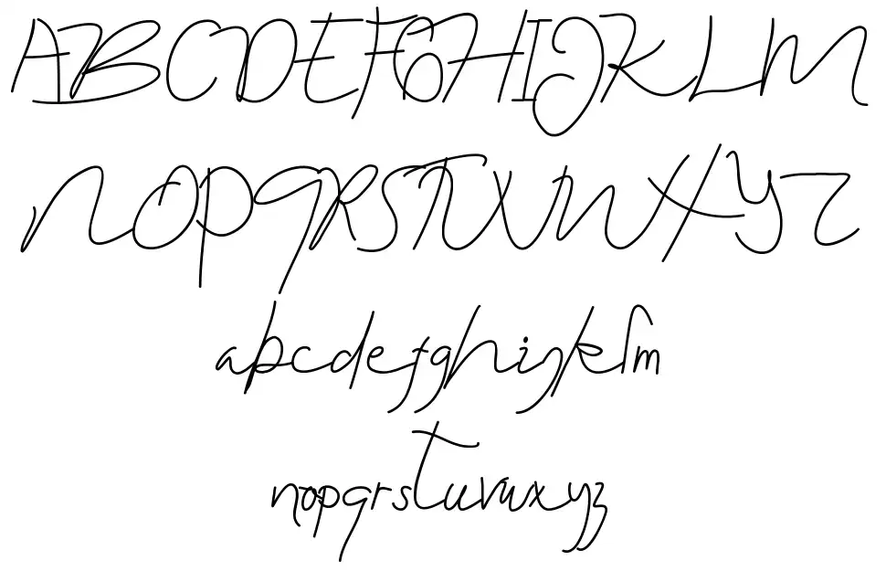 Guritno Scriptfont specimens