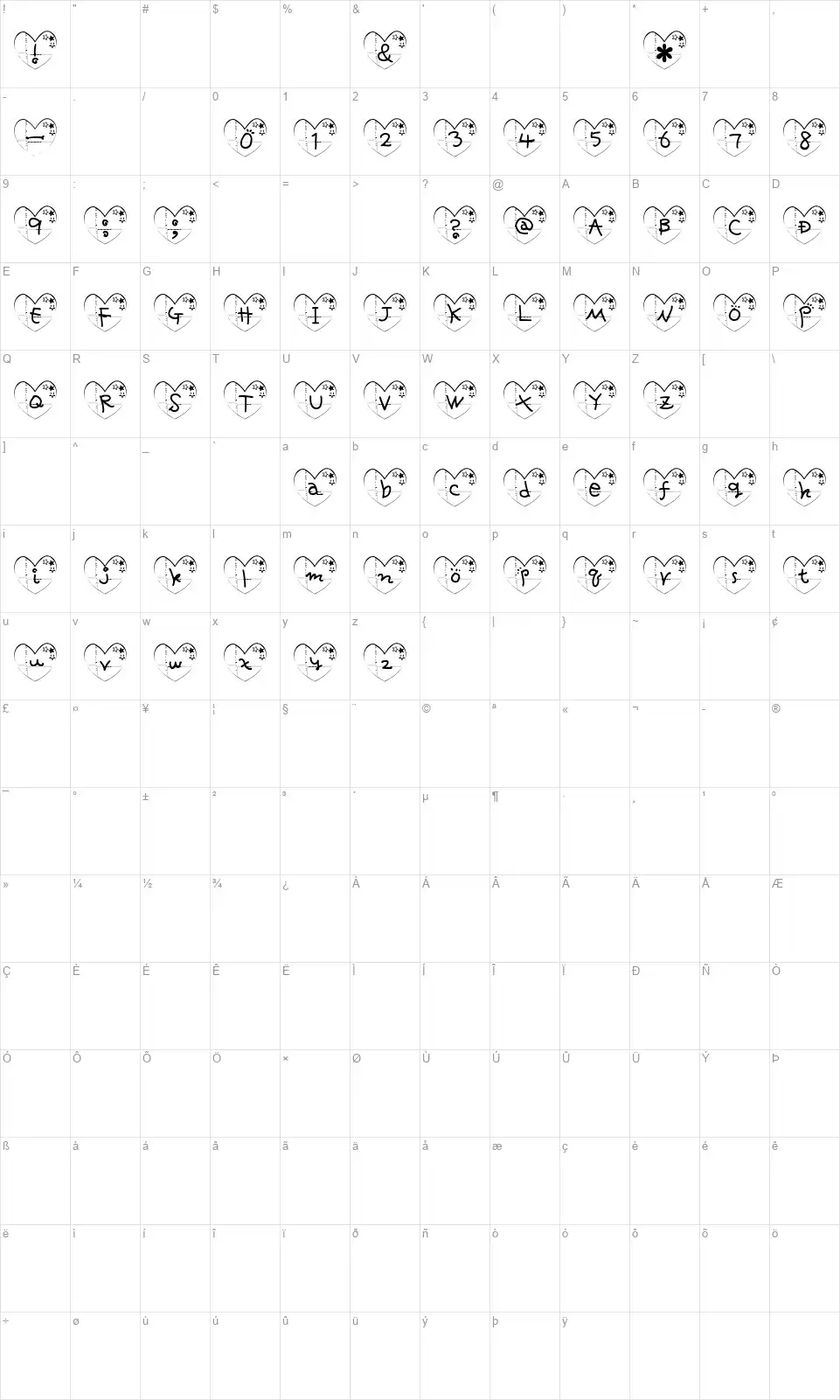 ha-Fontfont character map