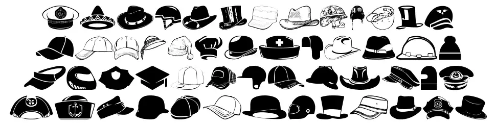 HeadWearfont specimens