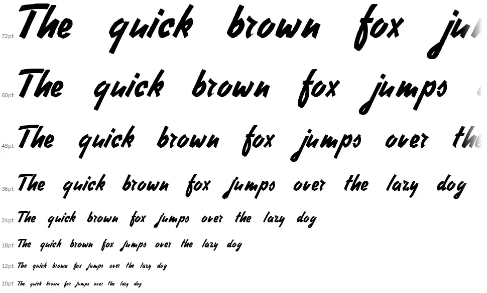 Heavy Squared Writingfont waterfall