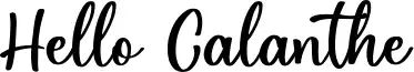 Hello Calanthe