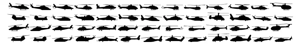 Hello Coptersfont specimens