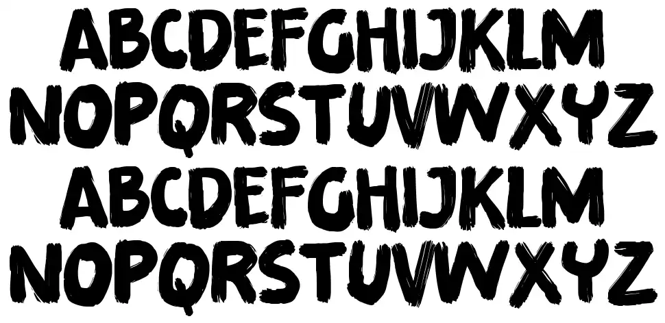Hipeless Brushfont specimens