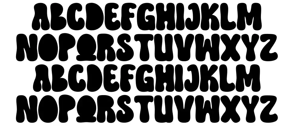 Hippie Retrofont specimens
