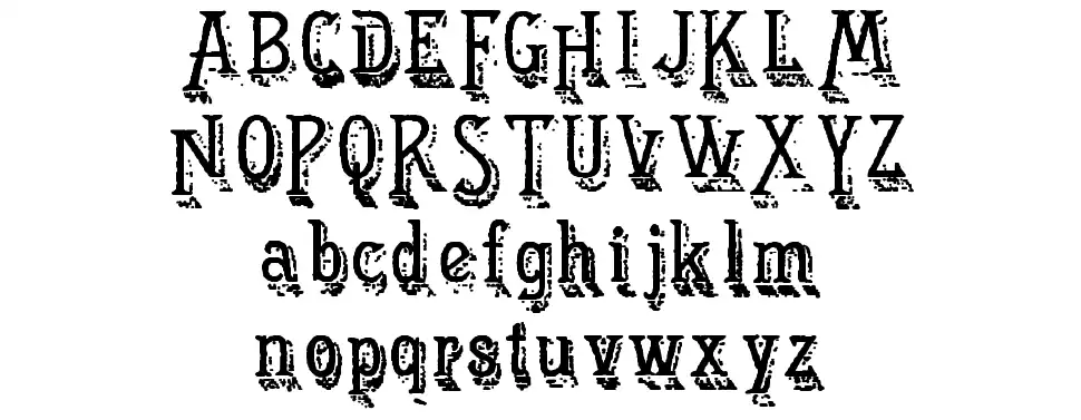 Horizontal Shadefont specimens