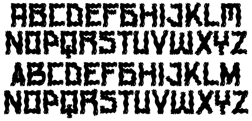 Horror Vibesfont specimens