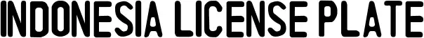 Indonesia License Plate