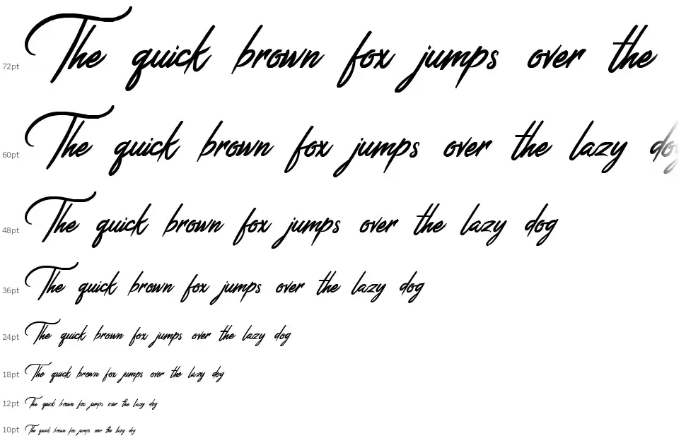 Jefinian Scriptfont waterfall