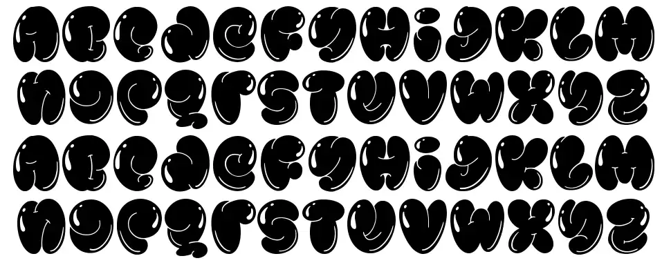 Jelly July Shinyfont specimens