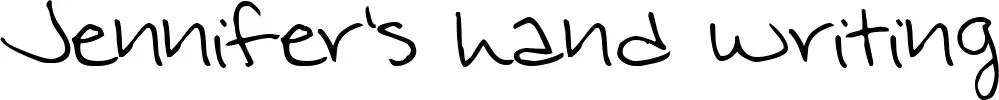 Jennifer's hand writing