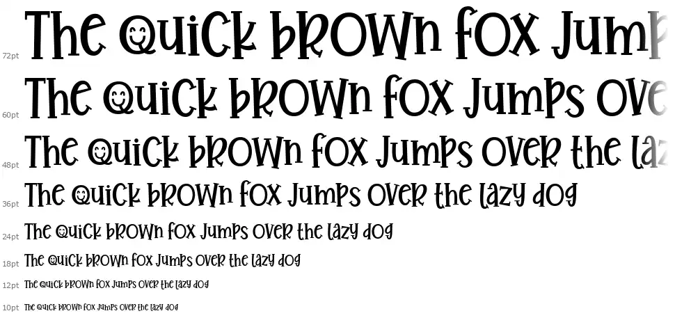 Joyful Storyfont waterfall