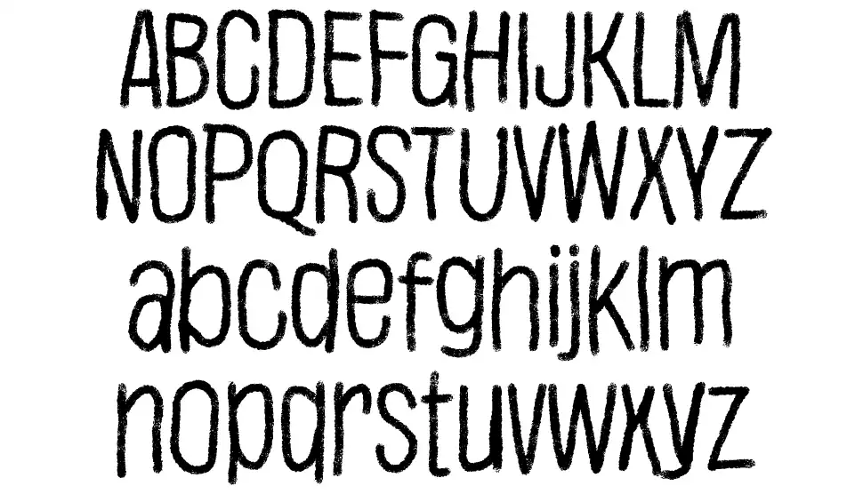 Justawordfont specimens