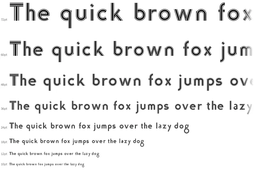 K22 Tri-Line Gothicfont waterfall