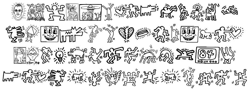 Keith Haringfont specimens