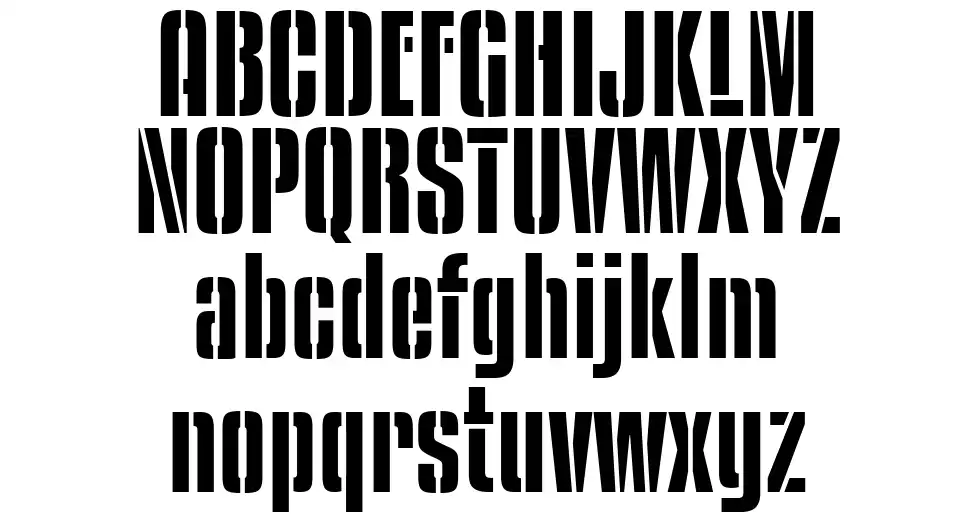Kenyan Coffee Stencil Sbfont specimens