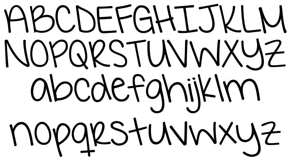 KG I Want Crazyfont specimens