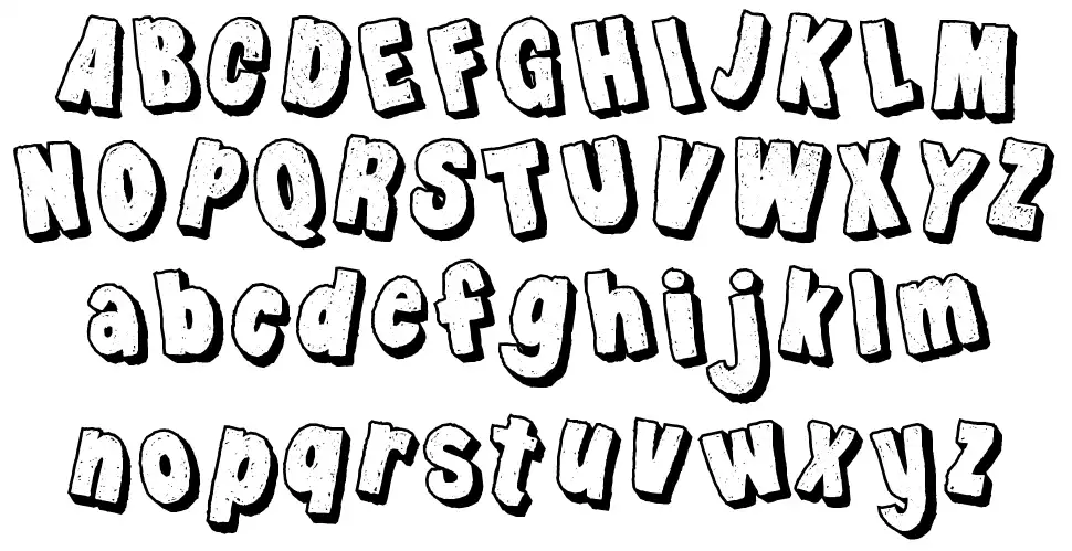 KG Party on the Rooftopfont specimens