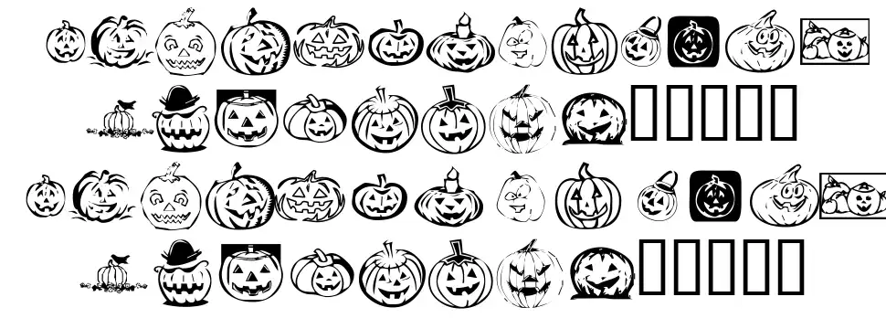 KR Pick A Pumpkinfont specimens