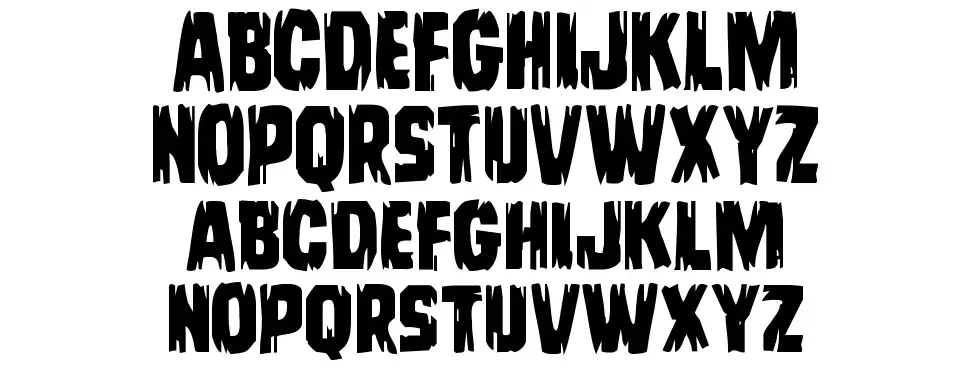 Leatherface font specimens