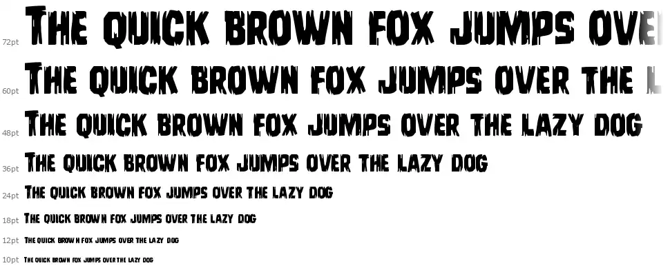 Leatherface font waterfall