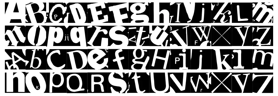 Letter Soup Mainzfont specimens