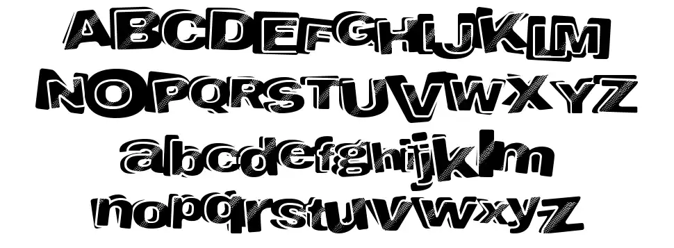 Liquor Bankfont specimens