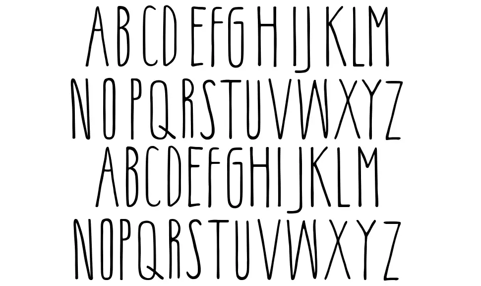 Little Pinky Doodlesfont specimens