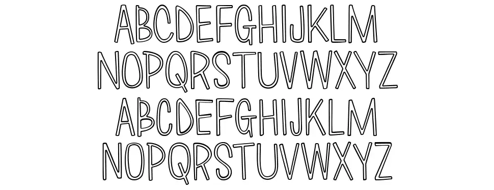 Love Monster Skinnyfont specimens
