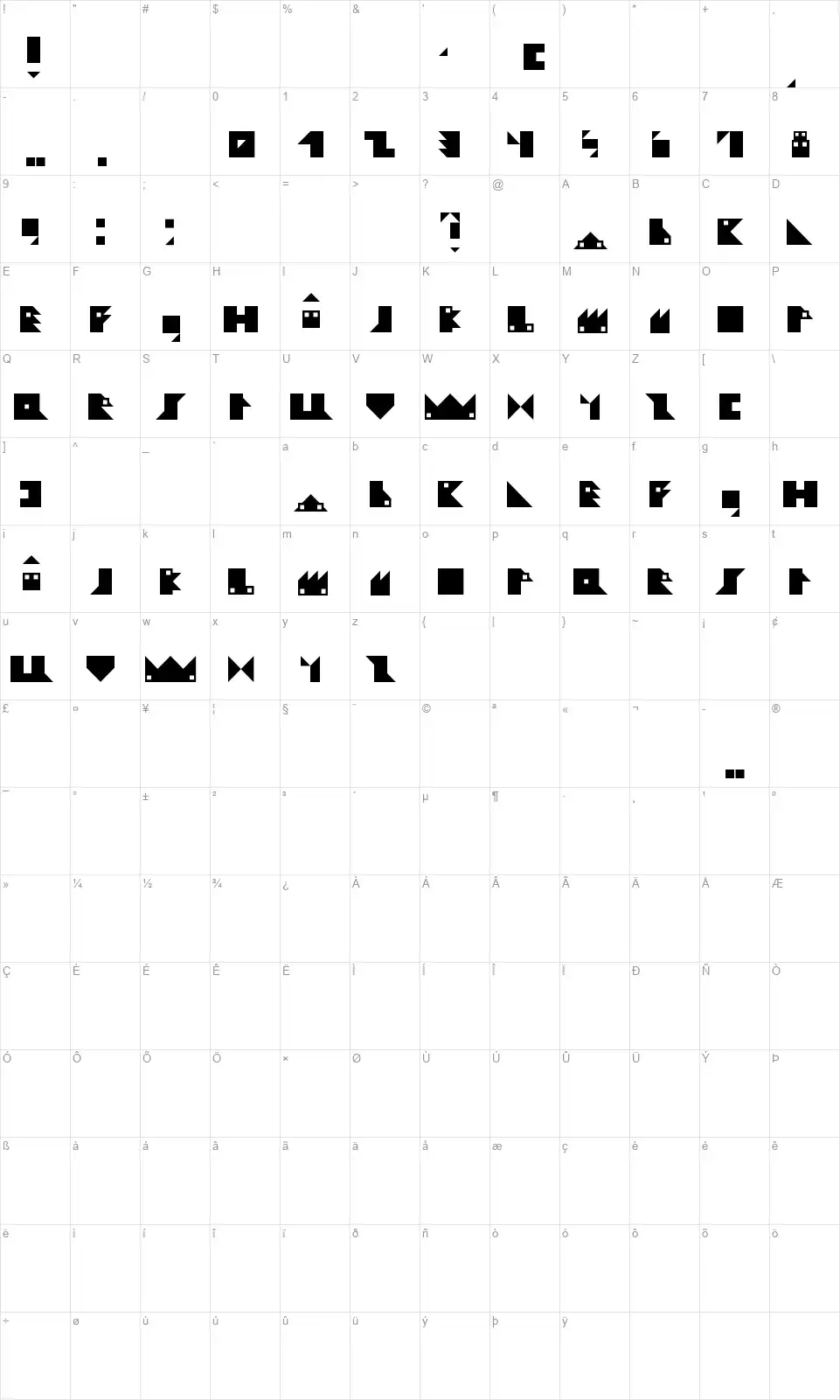 Ludiko Villagefont character map