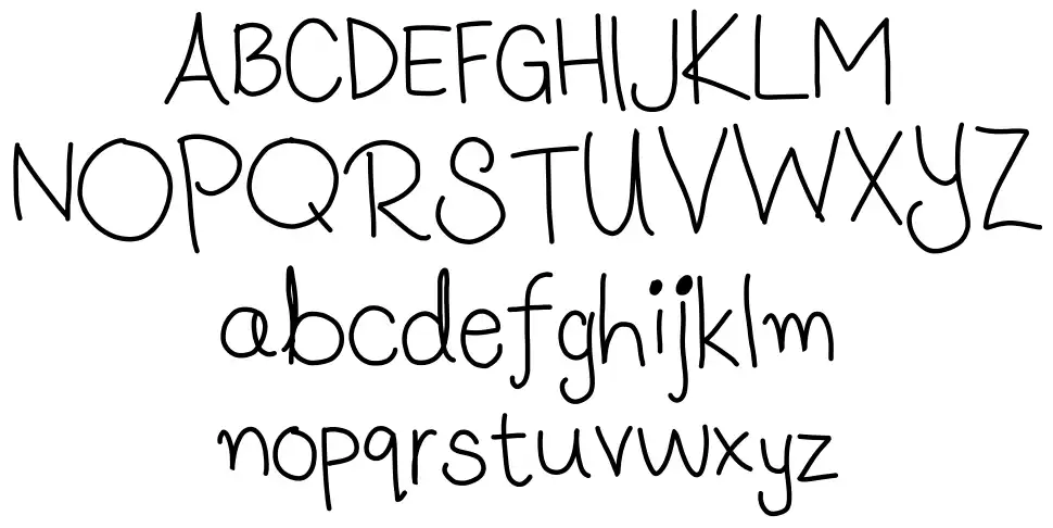 Luna's Handwriting font specimens