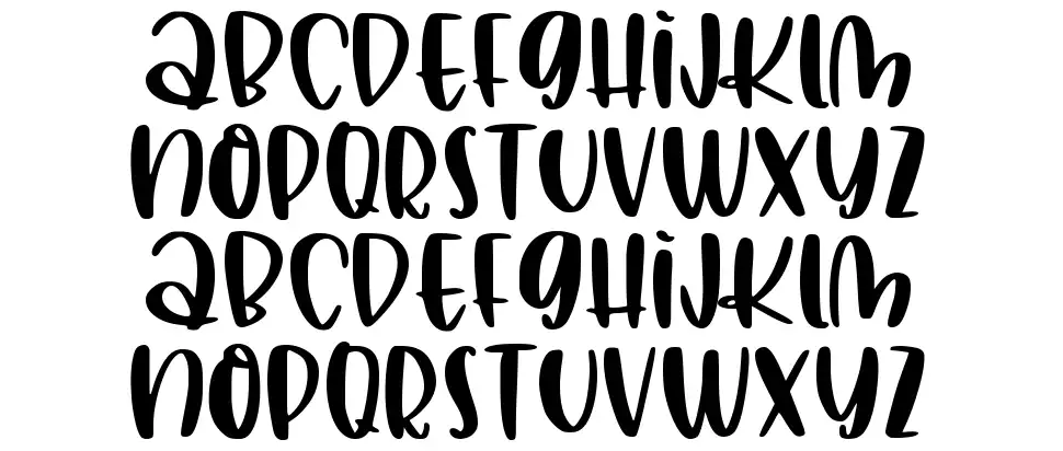 Malihah Bouncyfont specimens
