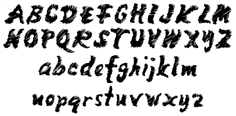 Mango Scribblefont specimens