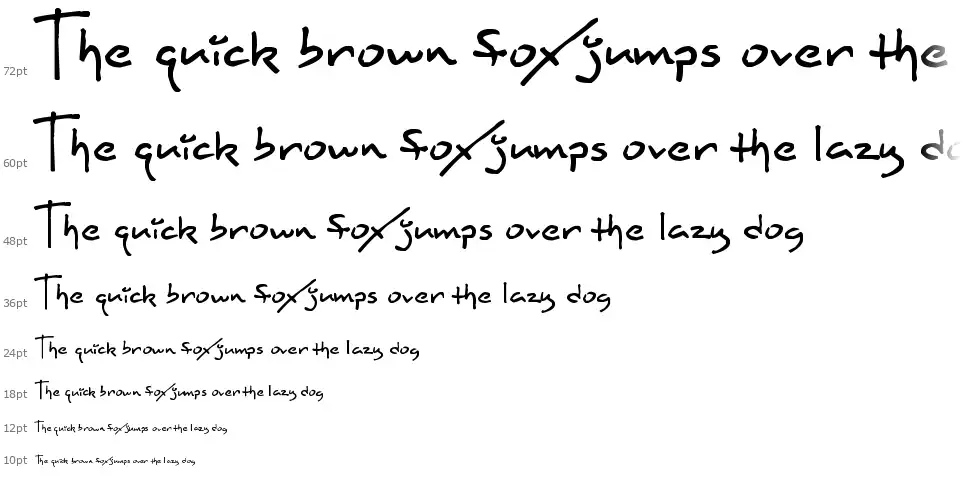 Maxine Scriptfont waterfall