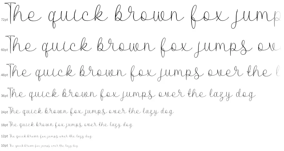 Merry Couple Scriptfont waterfall