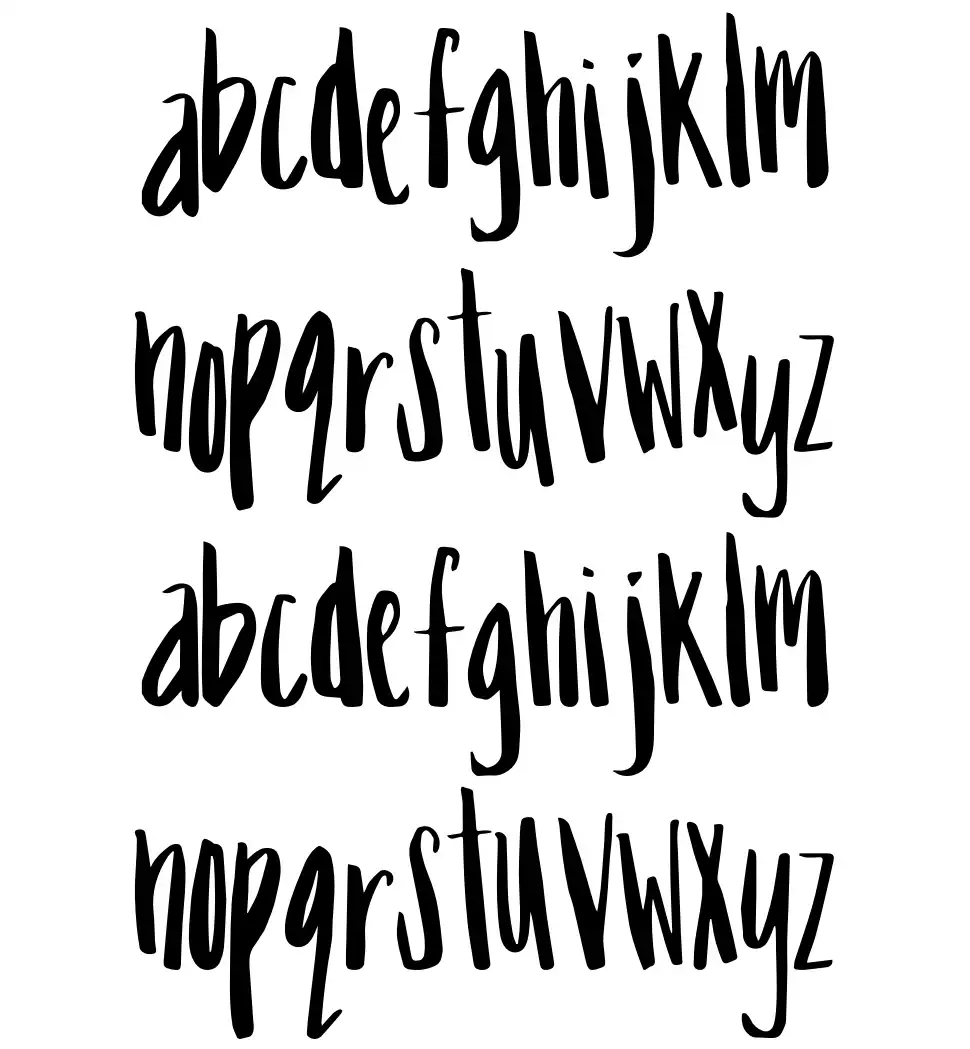 Mix Tumblefont specimens