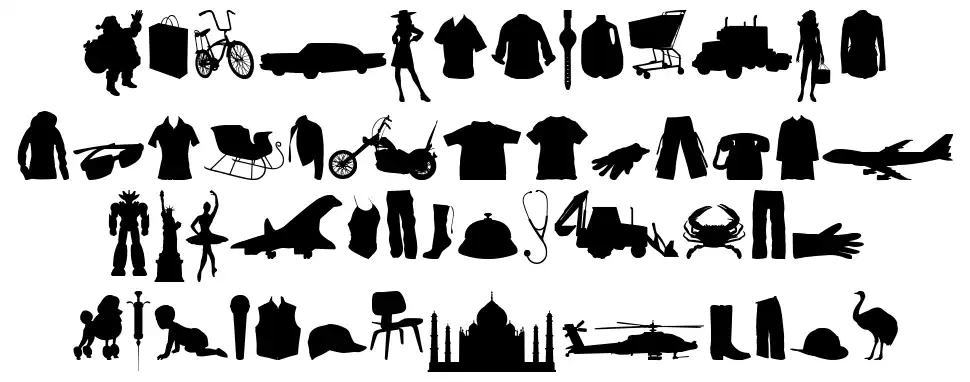 Mixed Silhouettes Free vol 3font specimens