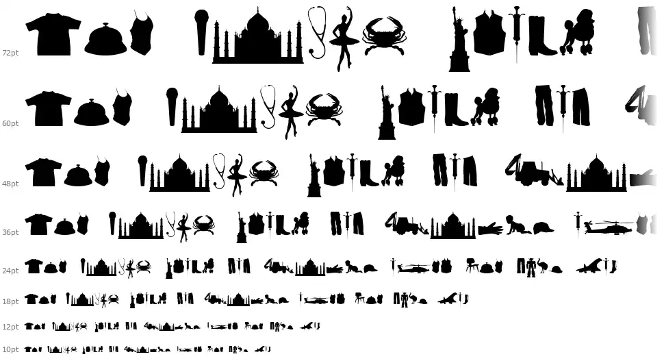 Mixed Silhouettes Free vol 3font waterfall