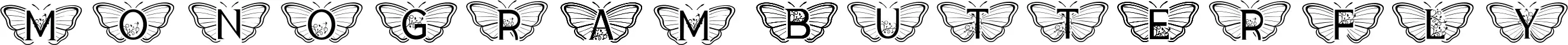 Monogram Butterfly