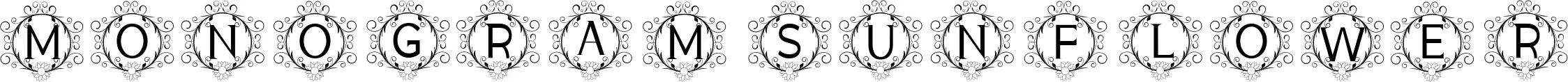 Monogram Sunflower