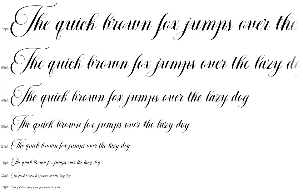 Moritza Scriptfont waterfall