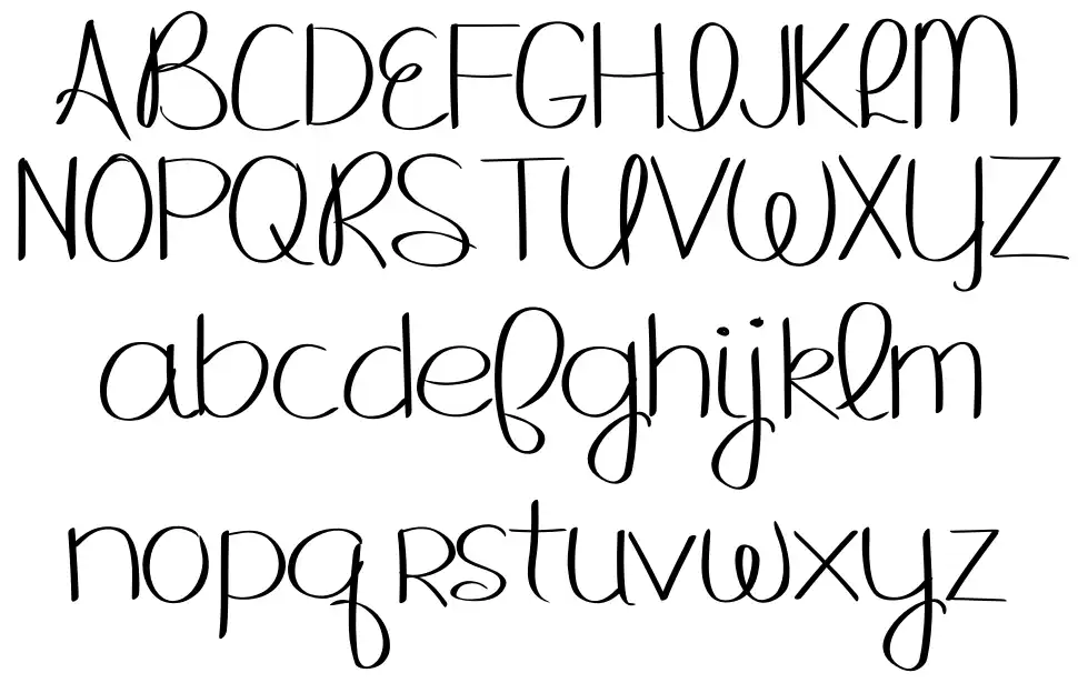 MRF Hello Fallfont specimens