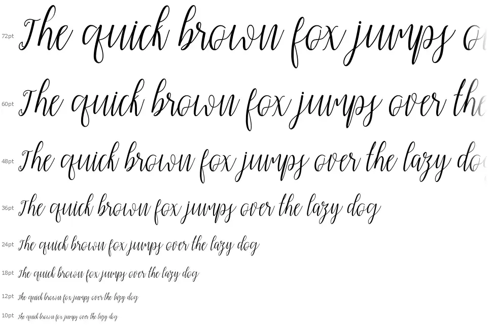 My Darling Scriptfont waterfall