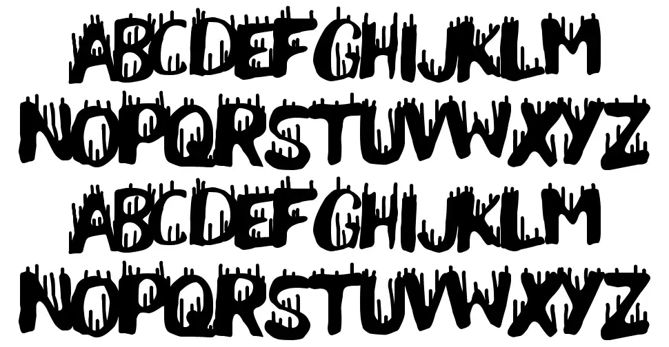 Pain Explosionfont specimens