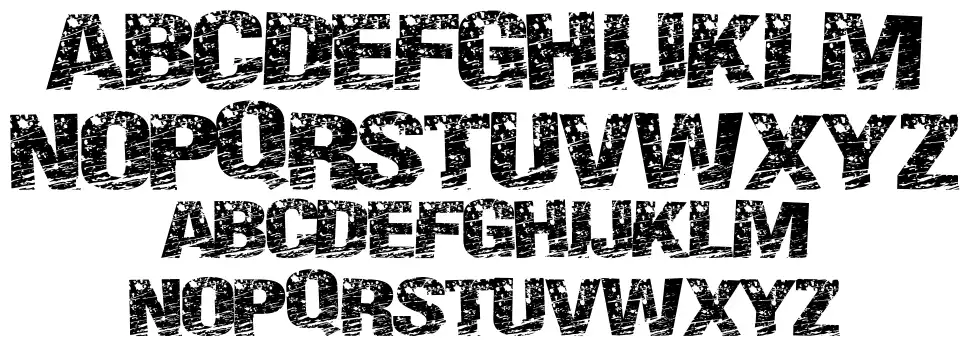 Paint Scratchfont specimens