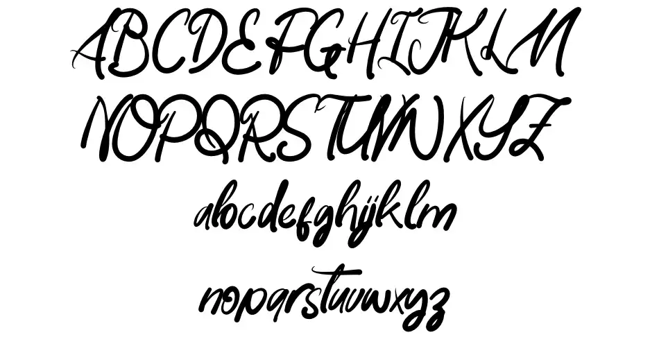 Paradise Coastal Schriftbeispiele Paradise Coastalfont specimens