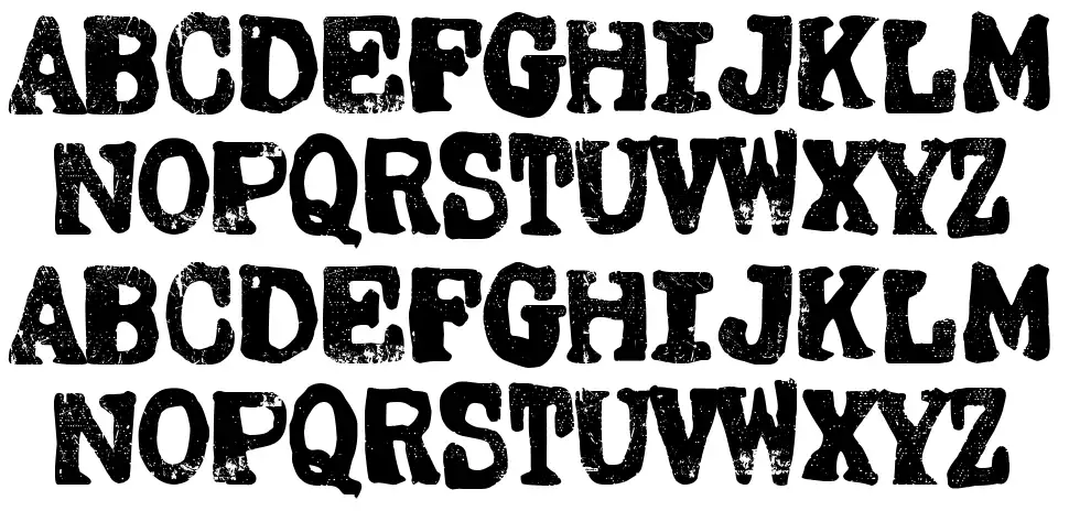 Pentagono Grungefont specimens