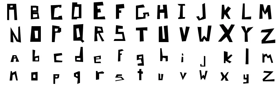 Pixel Signboardfont specimens