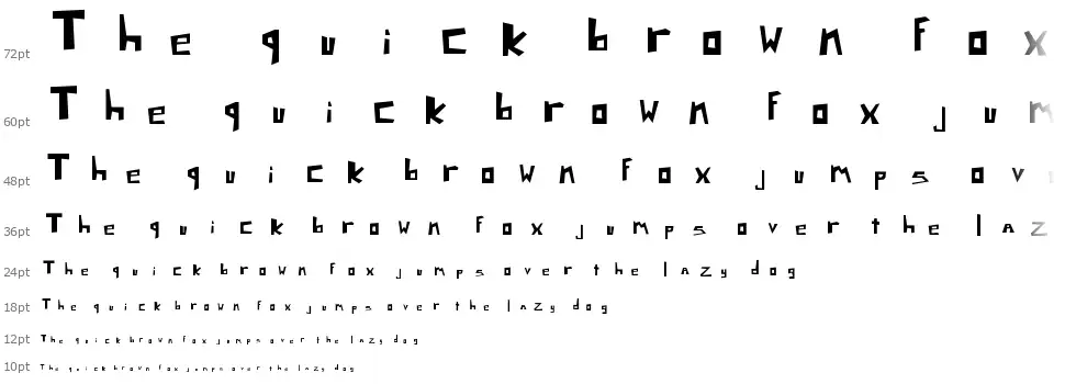 Pixel Signboardfont waterfall