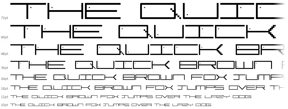 Pixel Starfont waterfall