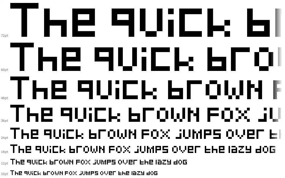Pixeledfont waterfall